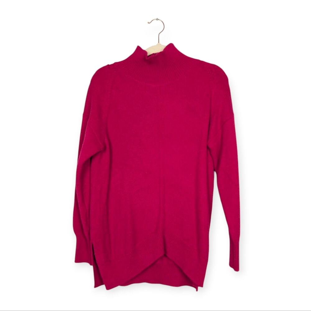 Maeve By Anthropologie Mock Neck Pink Crystal Tunic Sweater Size XS